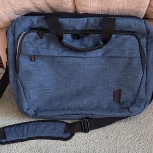 Bagsmart Men's Blue Expandable Laptop Briefcase with Shoulder Strap Like New